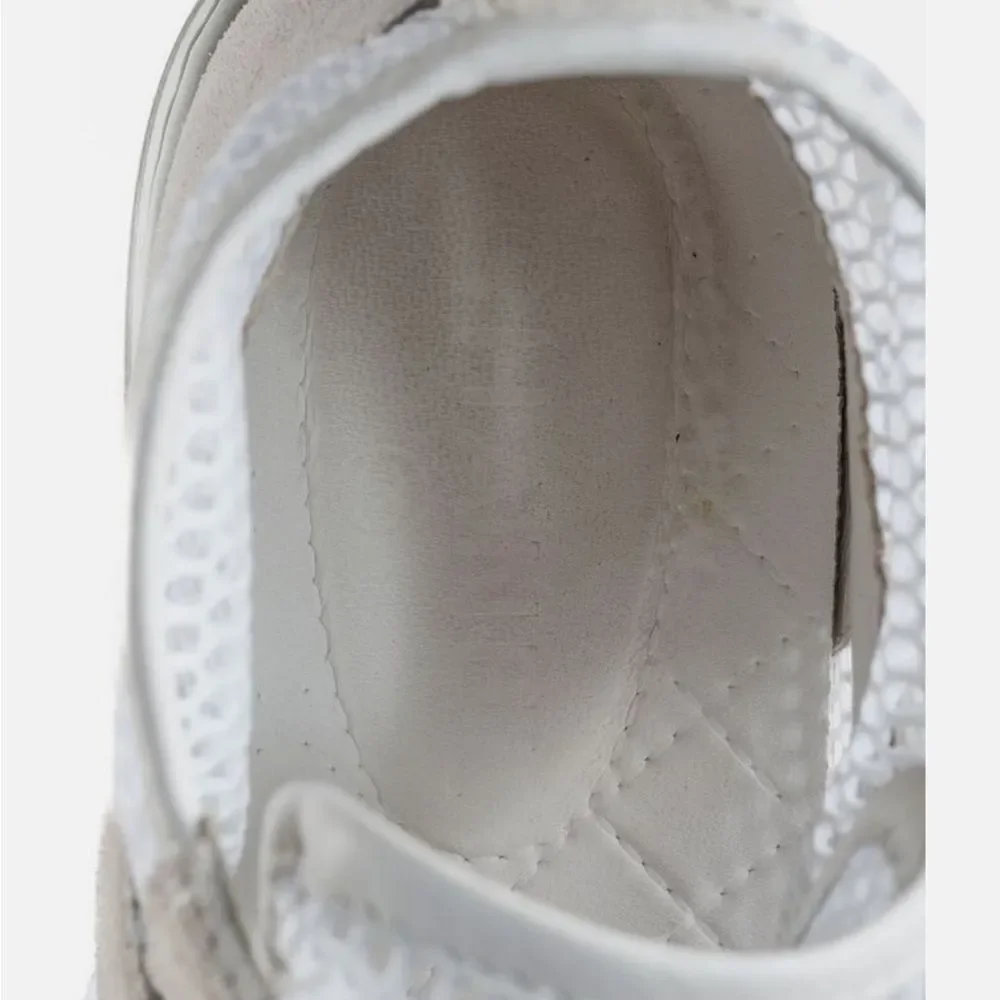 CHANEL Cream and White mesh Sneakers, US7